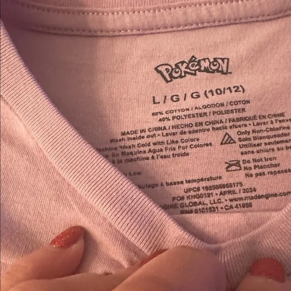 Pokemon light purple Cotton Tee - 2 shirts - Picture 2 of 4